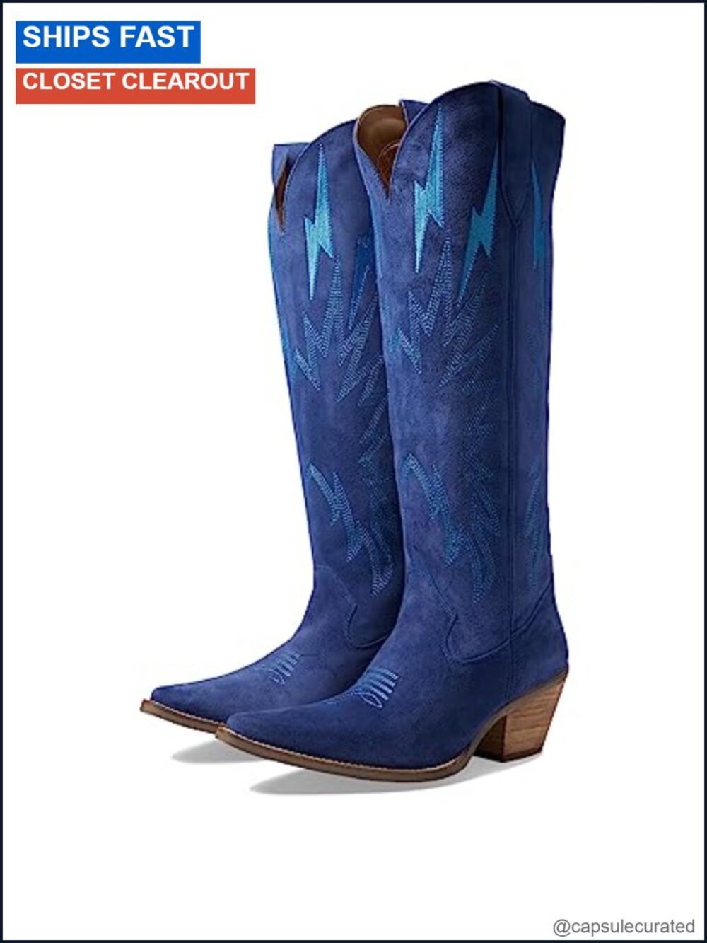 Snip Toe Mid-Calf Cowboy Boots Leather Foam Insole Slip-On